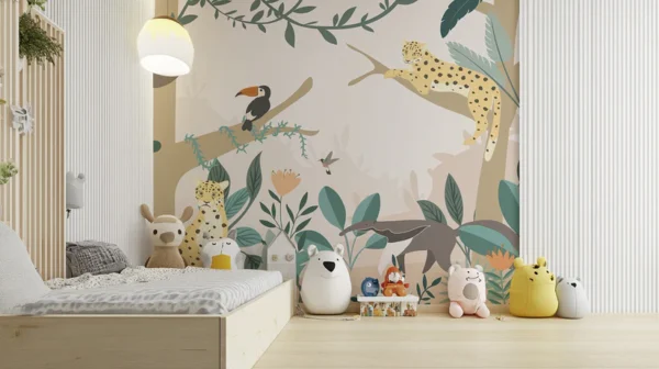 Kids Animal Wallpaper Mural