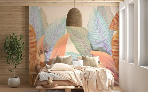 Vintage Tropical Leaves Wallpaper Murals