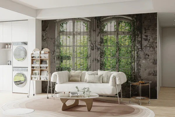 Nature Reclaims Rustic Wallpaper