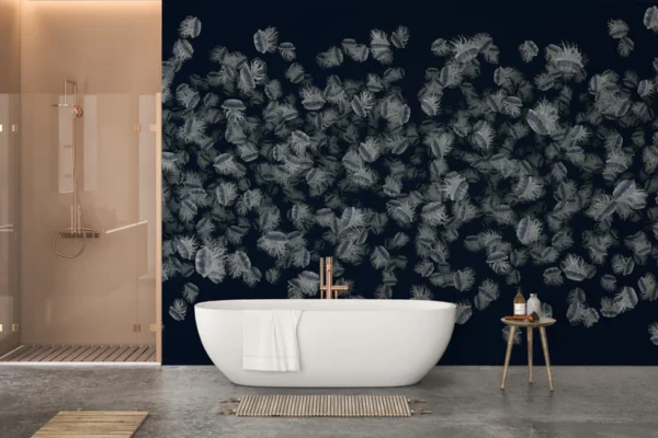 jiggling jellyfish mural wallpaper