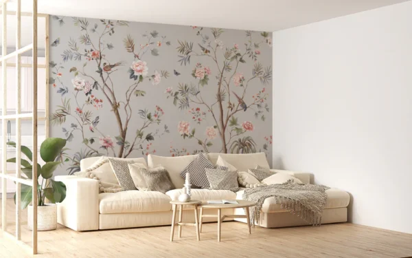 Chinoiserie Floral Wallpaper Mural