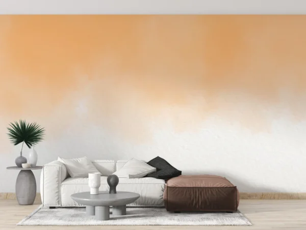 Peach Watercolor Wash Wall Mural