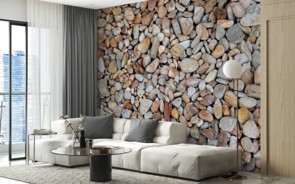 Decorative Pebble Stone Wallpaper Mural