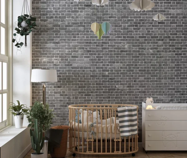 Grey Brick Wallpaper Mural