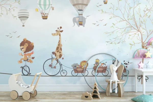 Aerial Animal Marvels Cycling Wallpaper