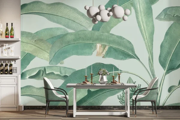 Tropical Banana Leaf Wallpaper Mural