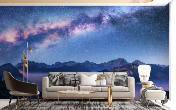 Snowy Mountain Landscape Wall Murals