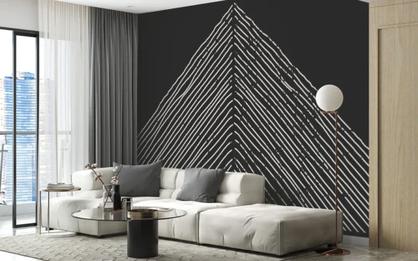 Abstract Triangle Mountain Wallpaper Mural